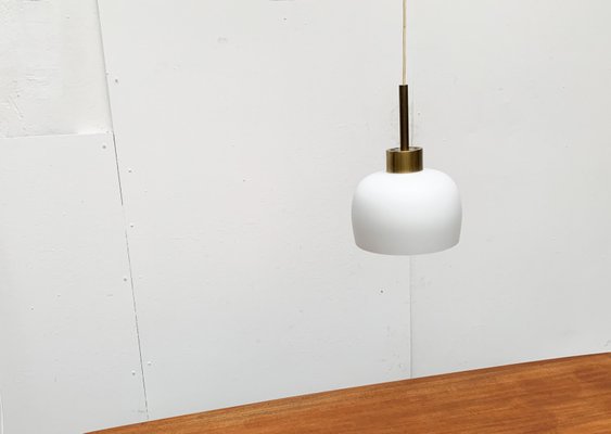 Mid-Century Danish Brass and Glass Pendant-UAH-1015720