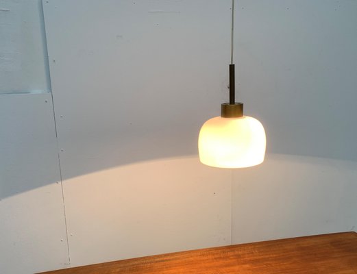 Mid-Century Danish Brass and Glass Pendant-UAH-1015720