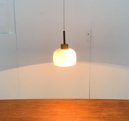 Mid-Century Danish Brass and Glass Pendant-UAH-1015720