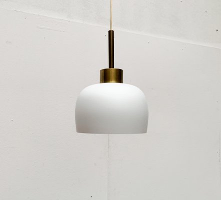 Mid-Century Danish Brass and Glass Pendant-UAH-1015720