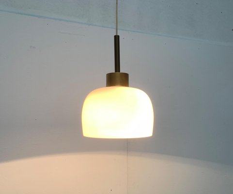 Mid-Century Danish Brass and Glass Pendant-UAH-1015720