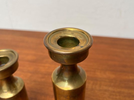 Mid-Century Danish Brass Candleholders from Boyes Metalkunst, 1960s, Set of 2-UAH-2020630