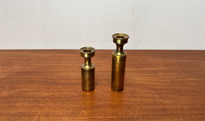 Mid-Century Danish Brass Candleholders from Boyes Metalkunst, 1960s, Set of 2-UAH-2020630