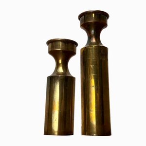 Mid-Century Danish Brass Candleholders from Boyes Metalkunst, 1960s, Set of 2-UAH-2020630