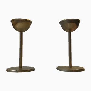 Mid-Century Danish Brass Candlesticks from Cawa, 1970s, Set of 2-LCR-807624