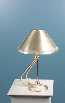 Mid-Century Danish Brass Table Lamp, 1950s-FK-671949