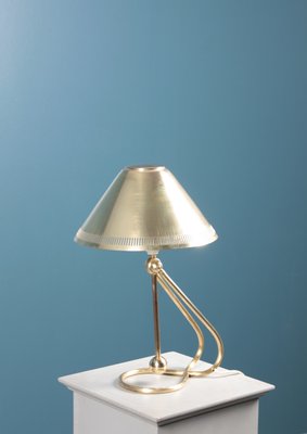 Mid-Century Danish Brass Table Lamp, 1950s-FK-671949