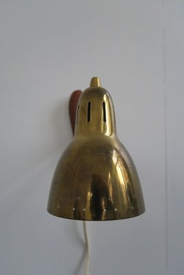 Mid-Century Danish Brass & Teak Sconce by Vilhelm Lauritzen for Fog & Mørup, 1950s-GJF-764504