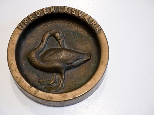 Mid-Century Danish Bronze Ashtray from Fredriksværk, 1950s-OGU-686573