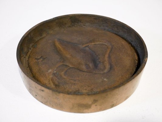 Mid-Century Danish Bronze Ashtray from Fredriksværk, 1950s-OGU-686573