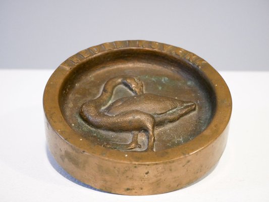 Mid-Century Danish Bronze Ashtray from Fredriksværk, 1950s-OGU-686572