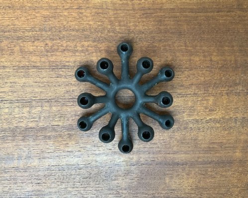 Mid-Century Danish Brutalist Cast Iron Candleholder by Jens H. Quistgaard-UAH-1189897