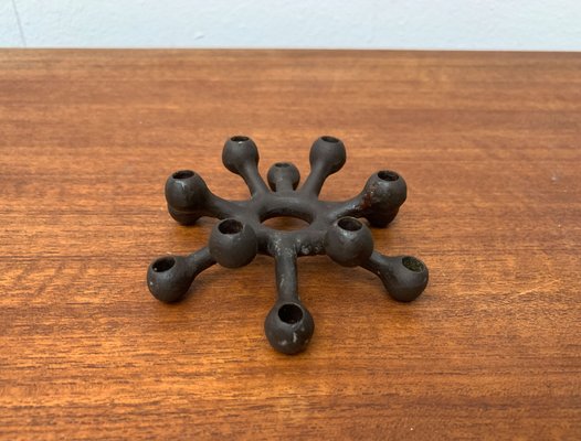 Mid-Century Danish Brutalist Cast Iron Candleholder by Jens H. Quistgaard-UAH-1189897