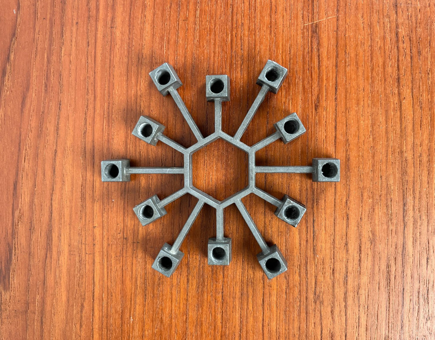 Mid-Century Danish Brutalist Cast Iron Candleholder by Jens H. Quistgaard for Paro, 1960s