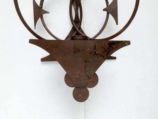 Mid-Century Danish Brutalist Metal Wall Sculpture and Candle Holder by Henrik Horst, 1960s-UAH-1262759