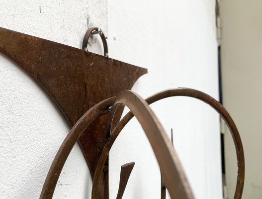 Mid-Century Danish Brutalist Metal Wall Sculpture and Candle Holder by Henrik Horst, 1960s-UAH-1262759