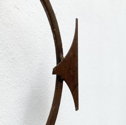 Mid-Century Danish Brutalist Metal Wall Sculpture and Candle Holder by Henrik Horst, 1960s-UAH-1262759