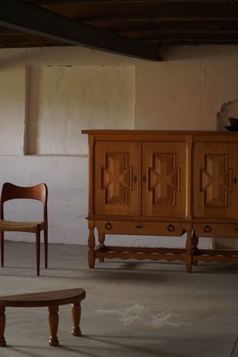 Mid-Century Danish Brutalist Sideboard in Solid Oak, 1950s-MXF-1284244