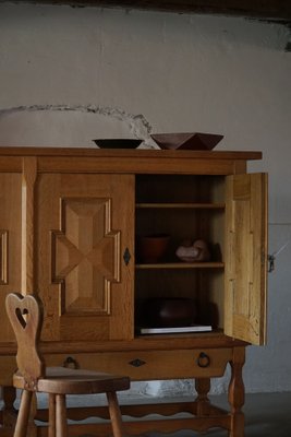 Mid-Century Danish Brutalist Sideboard in Solid Oak, 1950s-MXF-1284244