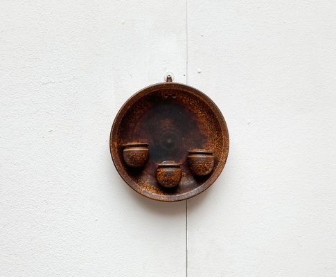 Mid-Century Danish Brutalist Studio Pottery Wall Candleholder , 1960s-UAH-1332158