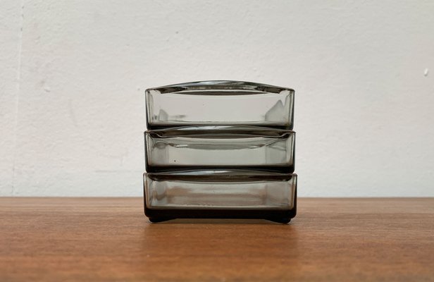 Mid-Century Danish Cabaret Glass Trays from Holmegaard, 1960s, Set of 3-UAH-1384247