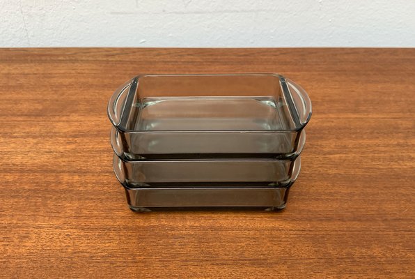 Mid-Century Danish Cabaret Glass Trays from Holmegaard, 1960s, Set of 3-UAH-1384247