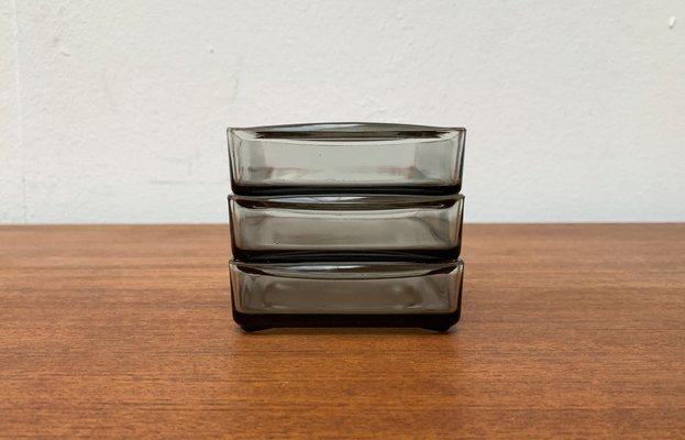 Mid-Century Danish Cabaret Glass Trays from Holmegaard, 1960s, Set of 3-UAH-1384247