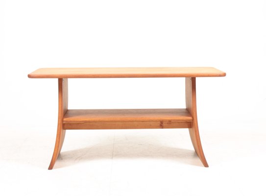 Mid-Century Danish Cabinetmaker Low Table in Solid Oak, 1950s-FK-1140979