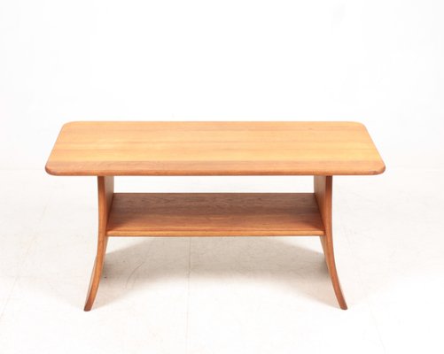 Mid-Century Danish Cabinetmaker Low Table in Solid Oak, 1950s-FK-1140979