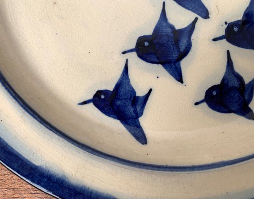 Mid-Century Danish Ceramic Bird Wall Plate from Fanö Pottery, 1960s-UAH-1342032