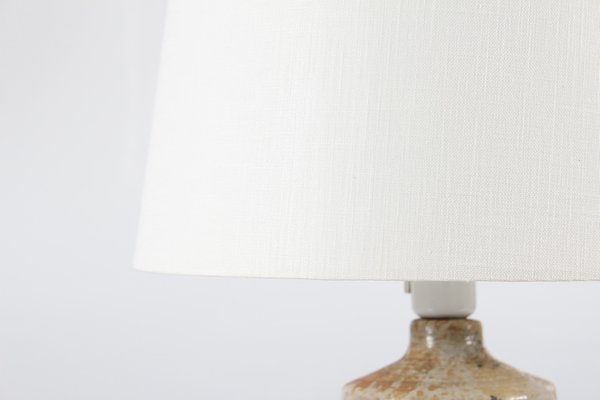 Mid-Century Danish Ceramicist Table Lamp with New Shade by Conny Walther, 1960s-QQ-1384281