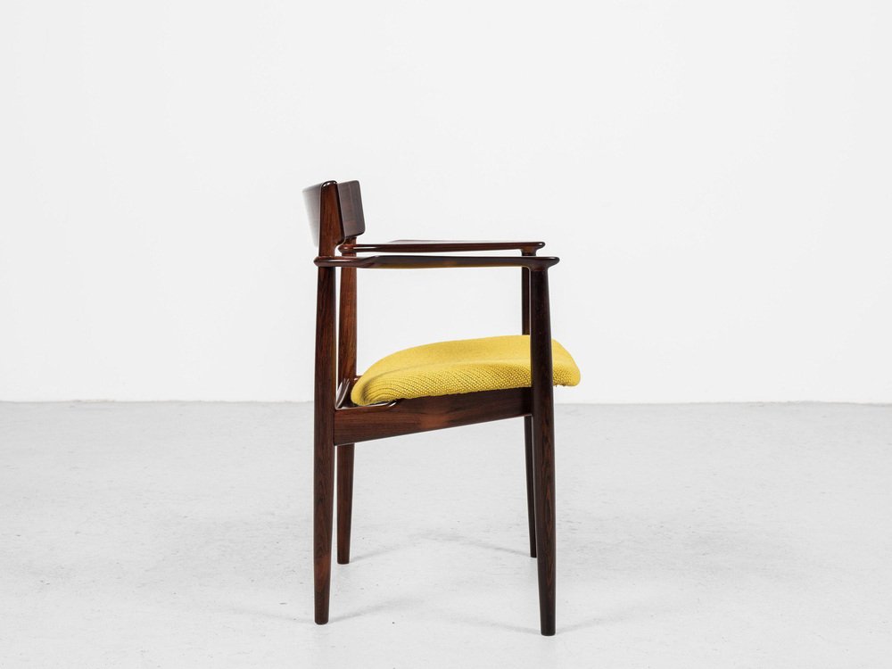 Mid-Century Danish Chair with Armrests in Rosewood attributed to Henry Rosengren Hansen for Brande Møbelindustri 1960s