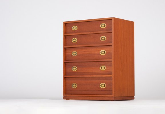 Mid-Century Danish Chest of Drawers in Teak by Henning Korch, 1960s-ZGQ-1289933