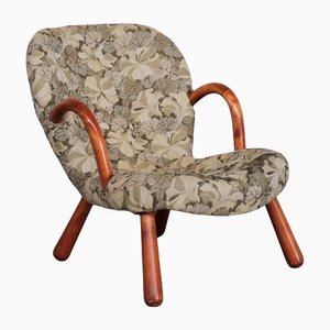 Mid-Century Danish Clam Chair Attributed to Arnold Madsen-JRP-1215970