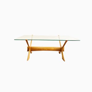 Mid-Century Danish Coffee Table in Mahogany and Glass by Illum Wikkelsø for Christiansen Silkeborg, 1960s-DOY-913689