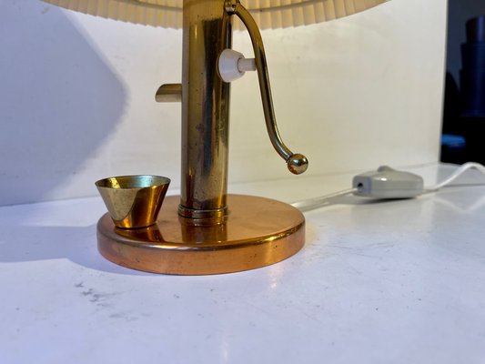 Mid-Century Danish Copper and Brass Water Pump Table Lamp, 1960s-LCR-1148630