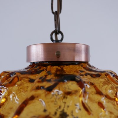 Mid-Century Danish Copper and Glass Pendant Light-JRP-1756034