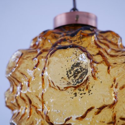 Mid-Century Danish Copper and Glass Pendant Light-JRP-1756034