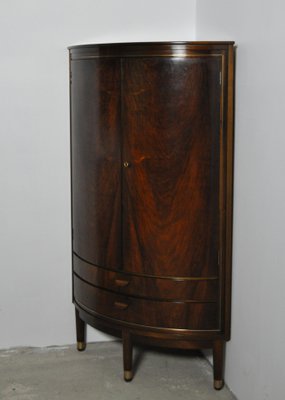 Mid-Century Danish Corner Cupboard in Mahogany, 1950s-HPQ-1178353