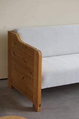 Mid-Century Danish Daybed in Solid Pine and Wool, 1980s-MXF-974609