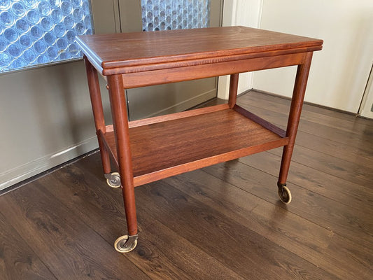 Mid-Century Danish Design Flip Top Bar Cart by Grete Jalk for Poul Jeppesens Møbelfabrik, 1960s