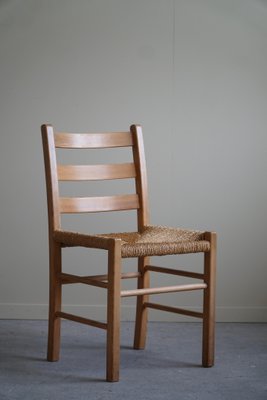 Mid-Century Danish Dining Chairs in Pine & Seagrass Seats, 1960s, Set of 10-MXF-1719765