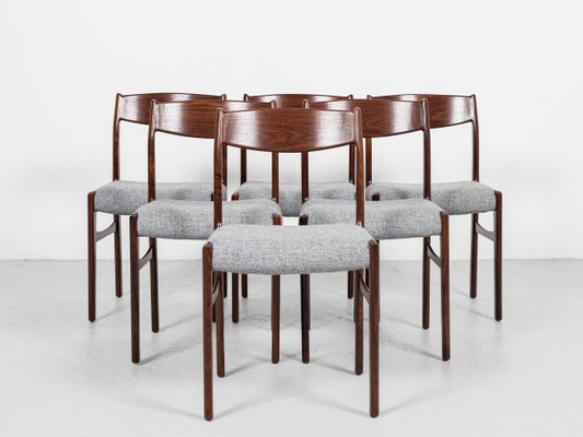 Mid-Century Danish Dining Chairs in Rosewood from Glyngøre Stolefabrik, 1960s, Set of 6-MF-1296187