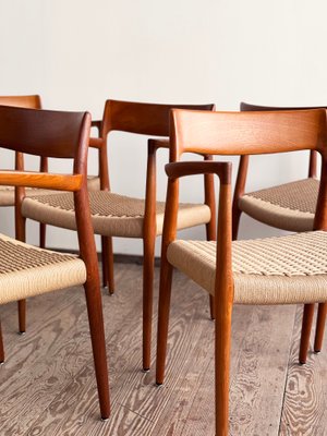 Mid-Century Danish Dining Chairs in Teak by Niels O. Møller for JL Mollers Møbelfabrik, 1950, Set of 6-DOY-2016553