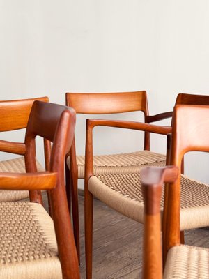 Mid-Century Danish Dining Chairs in Teak by Niels O. Møller for JL Mollers Møbelfabrik, 1950, Set of 6-DOY-2016553