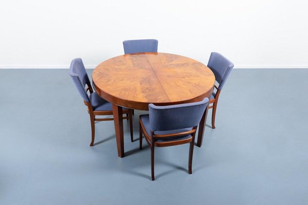 Mid-Century Danish Dining Table & Chairs, 1950s, Set of 7-KMC-1453242