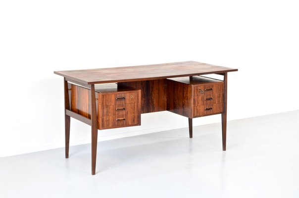 Mid-Century Danish Executive Desk in Rosewood-DUG-2041232