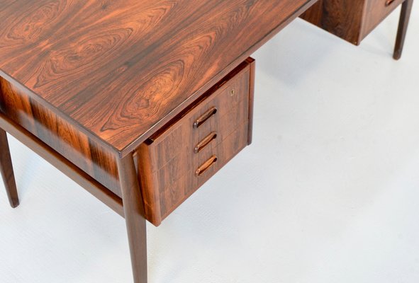 Mid-Century Danish Executive Desk in Rosewood-DUG-2041232