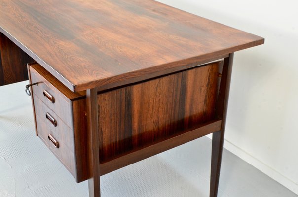 Mid-Century Danish Executive Desk in Rosewood-DUG-2041232