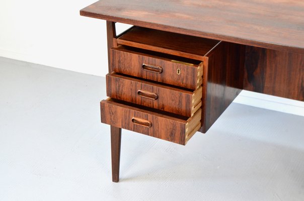 Mid-Century Danish Executive Desk in Rosewood-DUG-2041232